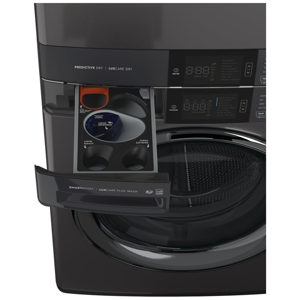 ELECTROLUX 6 SERIES TITANIUM SINGLE UNIT FRONT LOAD LAUNDRY TOWER WITH 5.2 CU. FT. WASHER, 8.0 CU. FT. ELECTRIC DRYER - ELTE760CAT