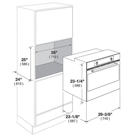 Fulgor Milano Single Wall Oven, 30 Inch - F1SP30S3
