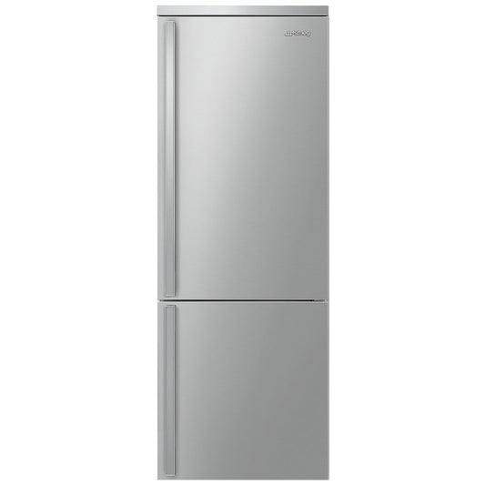 Smeg 28 Inch Bottom Mount Refrigerator, Stainless Steel - FA490URX