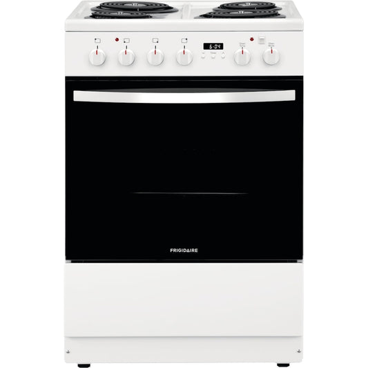 Frigidaire 24 Inch Slide-In Compact Electric Range with Convection Oven, White - FCFC241CAW