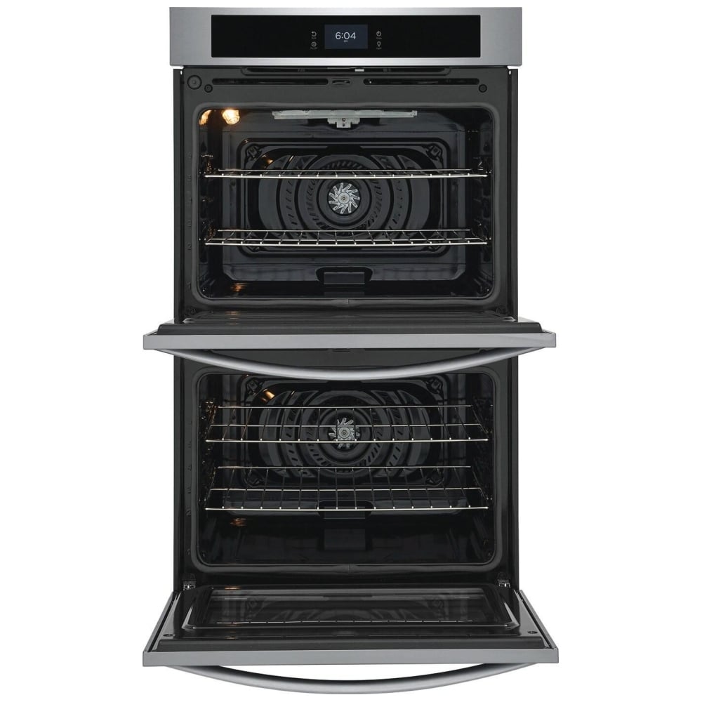 Frigidaire 30 Inch Double Convection Electric Wall Oven w/ Self Clean, Keep Warm, and Sabbath Mode - FCWD3027AS