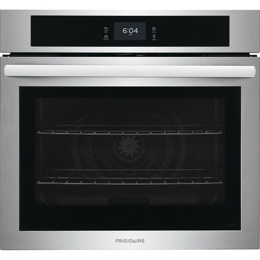 Frigidaire 30 Inch Single Electric Wall Oven with Convection, Stainless Steel - FCWS3027AS