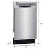 Frigidaire 18 in. Front Control Built-In Dishwasher, Stainless Steel - FFBD1831US