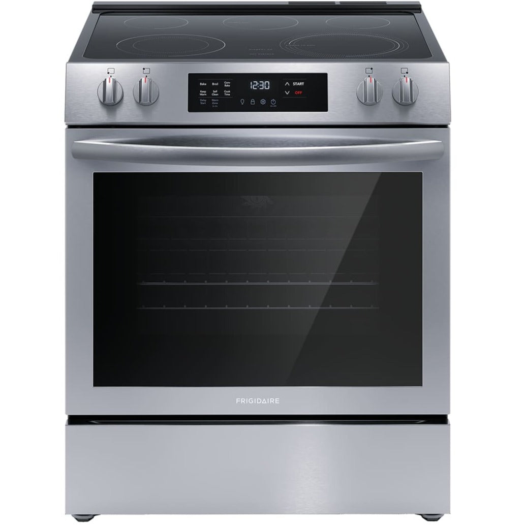 FRIGIDAIRE 30 IN 5.3 CU FT. STAINLESS STEEL ELECTRIC FREESTANDING RANGE WITH CONVECTION BAKE - FCFE308CAS