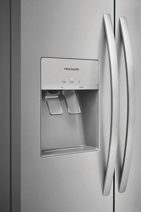 Frigidaire 36 Inch Side-by-Side Refrigerator, 25.6 Cu. Ft., Stainless Steel - FRSS26L3AF