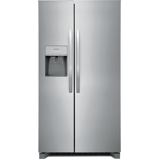 Frigidaire 36 Inch Side-by-Side Refrigerator, 25.6 Cu. Ft., Stainless Steel - FRSS26L3AF
