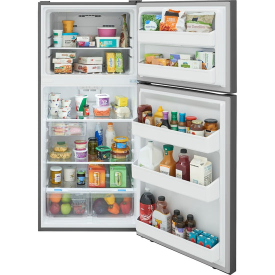 Frigidaire 29.5 Inch Top Freezer Refrigerator, 18.17 cu. ft., Stainless Steel Look - FRTE1835AV