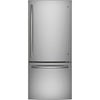 GE 20.9 Cu. Ft. Bottom Mount Refrigerator, Fingerprint Resistant Stainless Steel - GBE21AYRKFS