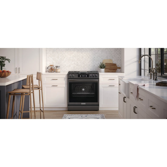 Frigidaire Gallery 30 Inch Front-Control Gas Range - GCFG3060BD