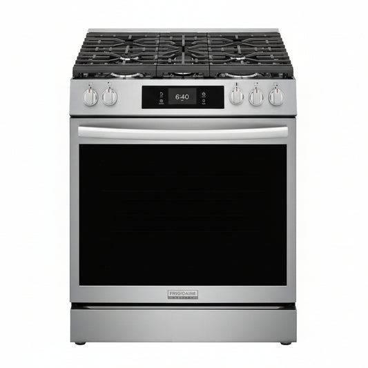 Frigidaire Gallery 30 Inch Gas Range with Stone-Baked Pizza, Stainless Steel - GCFG3070BF