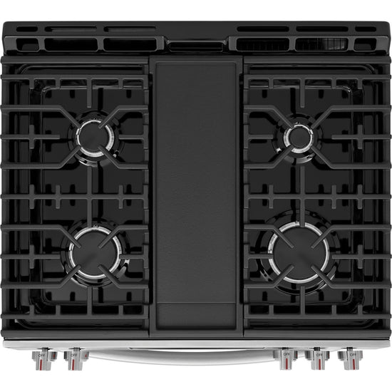 Frigidaire Gallery 30 Inch Gas Range with Stone-Baked Pizza, Stainless Steel - GCFG3070BF