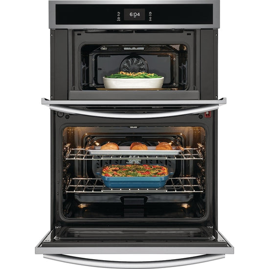 Frigidaire 30 Inch Combination Electric Wall Oven, Stainless Steel - GCWM3067AF