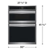 Frigidaire Gallery 30 Inch Electric Wall Oven and Microwave Combination with Stone-Baked Pizza - GCWM3070AF