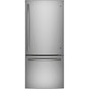 GE 30 Inch Bottom Freezer Refrigerator, 20.9 cu. ft., Stainless Steel - GDE21DYRKFS