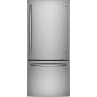 GE 30 Inch Bottom Freezer Refrigerator with 20.9 cu. ft. Capacity, Stainless Steel - GDE21DYRKFS