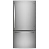 GE 33 Inch Bottom Freezer Refrigerator, Stainless Steel - GDE25EYKFS