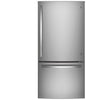 GE 33 Inch Bottom Freezer Refrigerator, Stainless Steel - GDE25EYKFS