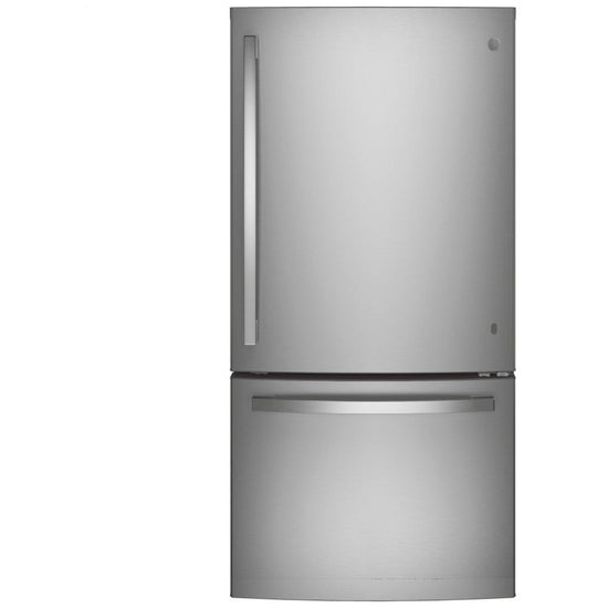GE 33 Inch Bottom Freezer Refrigerator, Stainless Steel - GDE25EYKFS