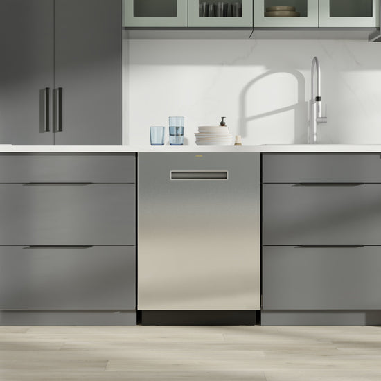 GE Profile 24 Inch Top Control Dishwasher with Auto Open Dry, Stainless Steel - PBT700SSVFS