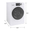 GE 2.4 cu. ft. Ventless All-in-One Washer Dryer Combo, White - GFQ14ESSNWW