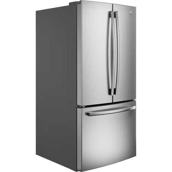GE 30 Inch French Door Refrigerator with 20.8 cu. ft. Capacity, Stainless Steel - GNE21DYRKFS