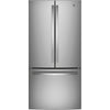 GE 33 Inch French Door Refrigerator with 24.7 Cu. Ft. Capacity, Stainless Steel - GNE25JYKFS