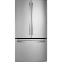 GE 27 cu. ft. French Door Refrigerator with Internal Water Dispenser, Fingerprint Resistant Stainless Steel - GNE27JYMFS