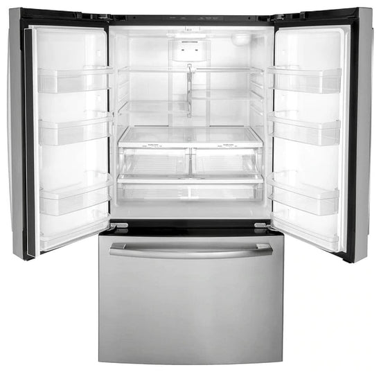 GE 36 Inch French Door Refrigerator, 27 cu. ft., Stainless Steel - GNE27JYMFS