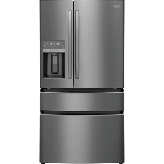 Frigidaire 36 Inch Counter-Depth 4-Door French Door Refrigerator, 21.5 cu. ft., Black Stainless - GRMC2273CD