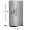 Frigidaire Gallery 36 Inch Side-by-Side Refrigerator, 25.6 cu. ft., Stainless Steel - GRSS2652AF