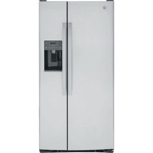 GE 23.0 cu. ft. Side-by-Side Refrigerator, Fingerprint Resistant Stainless Steel - GSS23GYPFS