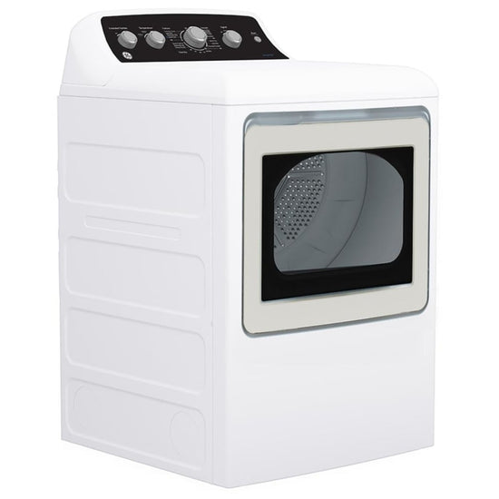 GE 7.2 cu. ft. Top Load Electric Dryer with SaniFresh Cycle, White - GTD49EBMRWS