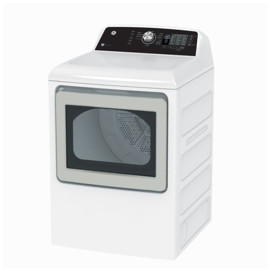 GE 7.4 cu. ft. Top Load Gas Dryer with SaniFresh Cycle, White - GTD68GBMRWS