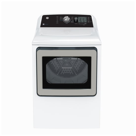 GE 7.4 cu. ft. Top Load Gas Dryer with SaniFresh Cycle, White - GTD68GBMRWS