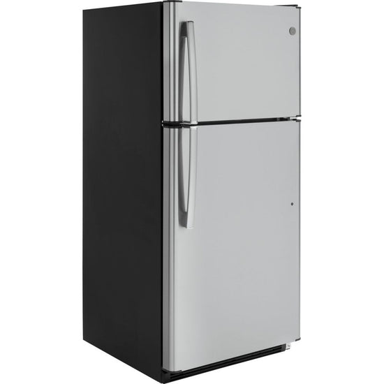 GE 30-inch Top Freezer Refrigerator, 18 cu. ft., Stainless Steel - GTE18FSLKSS