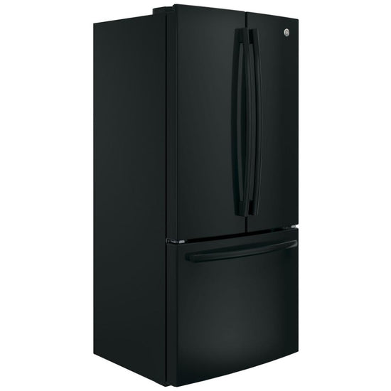 GE 33 Inch French Door Refrigerator, Counter Depth, Black - GWE19JGLBB
