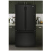 GE 33 Inch French Door Refrigerator, Counter Depth, Black - GWE19JGLBB