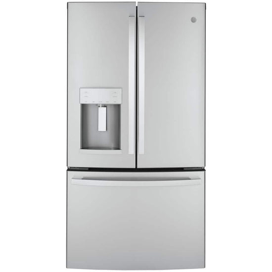 GE 22.1 cu. ft. Counter-Depth French Door Refrigerator, Stainless Steel - GYE22GYNFS