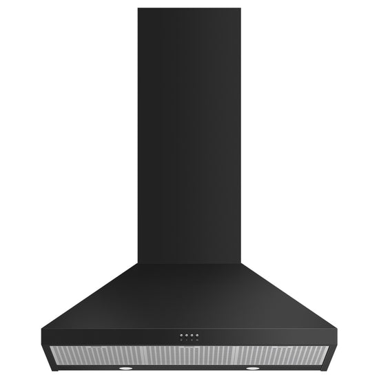 Fisher & Paykel 36 Inch Pyramid Chimney Wall Range Hood, Black - HC36PCB1