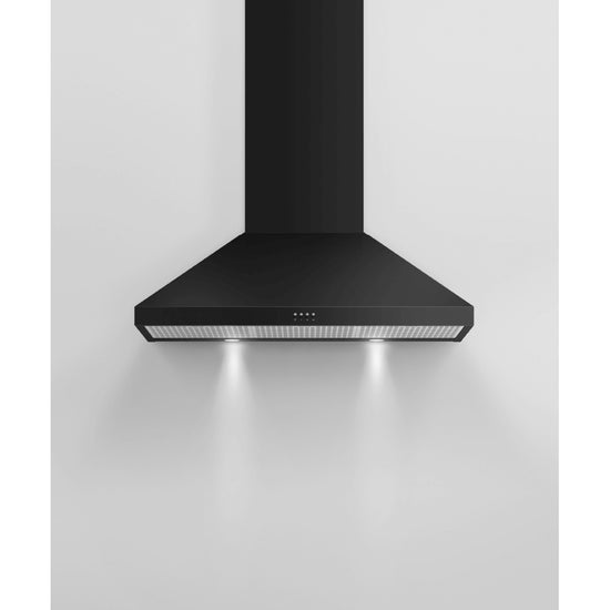 Fisher & Paykel 36 Inch Pyramid Chimney Wall Range Hood, Black - HC36PCB1