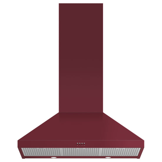Fisher & Paykel 36 Inch Pyramid Chimney Wall Range Hood, Red - HC36PCR1
