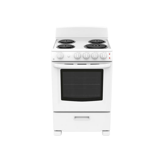 GE 24 Inch Freestanding Electric Range, White - JCAS300DMWW