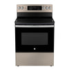 GE 30 Inch Freestanding Electric Range with True Convection and No-Preheat Air Fry, Slate - JCB840ETES
