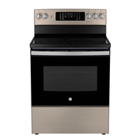 GE 30 Inch Freestanding Electric Range with True Convection and No-Preheat Air Fry, Slate - JCB840ETES