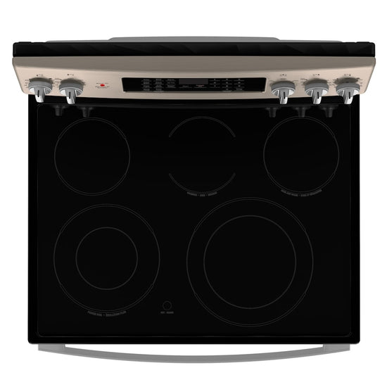 GE 30 Inch Freestanding Electric Range with True Convection and No-Preheat Air Fry, Slate - JCB840ETES