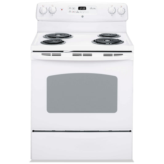 GE 5 Cu. Ft. Electric Freestanding Range, White - JCBP240DMWW