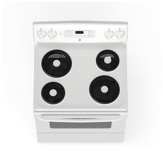 GE 30 Inch Freestanding Electric Range, White - JCBS280DMWW