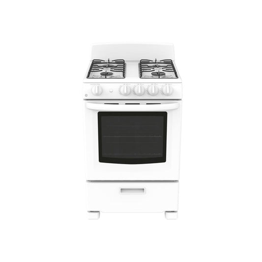 GE 24 Inch Freestanding Gas Range, White - JCGAS300DMWW