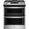GE 30 Inch Slide-In Gas Double Oven Range, Stainless Steel - JCGSS86SPSS