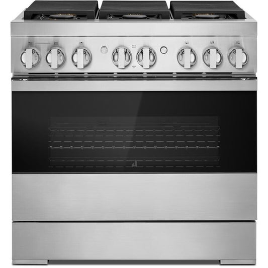 JennAir 36 Inch Smart Dual Fuel Professional Range with 6 Burners - JDRP436HM